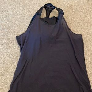 Lululemon black tank with built in sports bra
